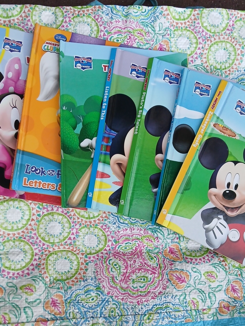 Disney Mickey Mouse Clubhouse Kids Board Books - Green, Yellow, Blue As Is